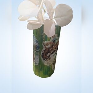 Western Horses Wooden Vase By CharlotteRenee